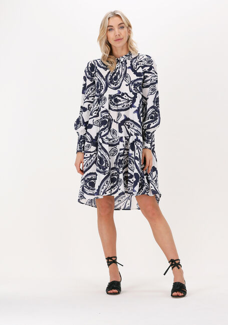 Blauwe DEA KUDIBAL Mini jurk KINDRA NS (CO) DRESS WITH BALLOON SLEEVES - large
