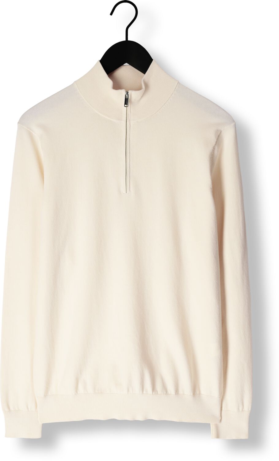 PROFUOMO Heren Truien & Vesten Half Zip Luxury Basic Wit