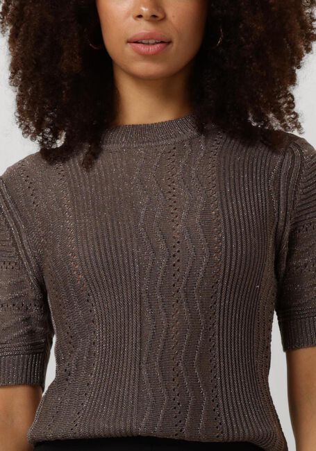 Groene OBJECT T-shirt OBJFRIELLA KNIT S/S SLI PULLOVER - large