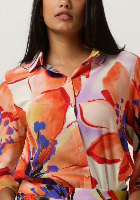 Oranje JANSEN AMSTERDAM Blouses WBF773 WOVEN PRINT BLOUSE 3/4 SLEEVE - large
