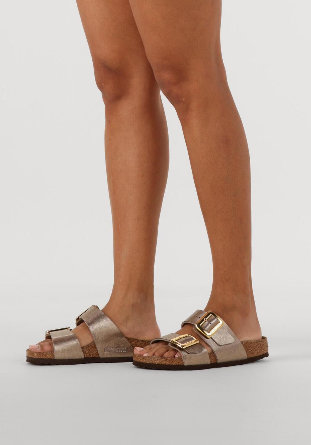 Bronskleurig BIRKENSTOCK Slippers SYDNEY CUSHION BUCKLE - large