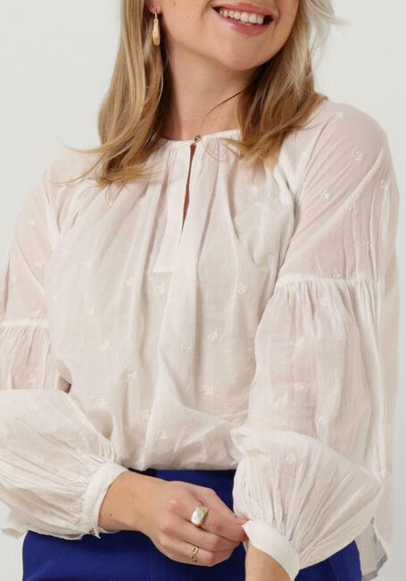 Witte SCOTCH & SODA Blouses TIE FRONT EASY VOLUME DOBBY BLOUSE - large