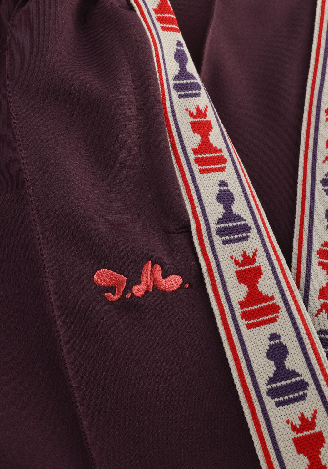 Bordeaux Jelly Mallow Joggingbroek CHESS TRACK PANTS - large