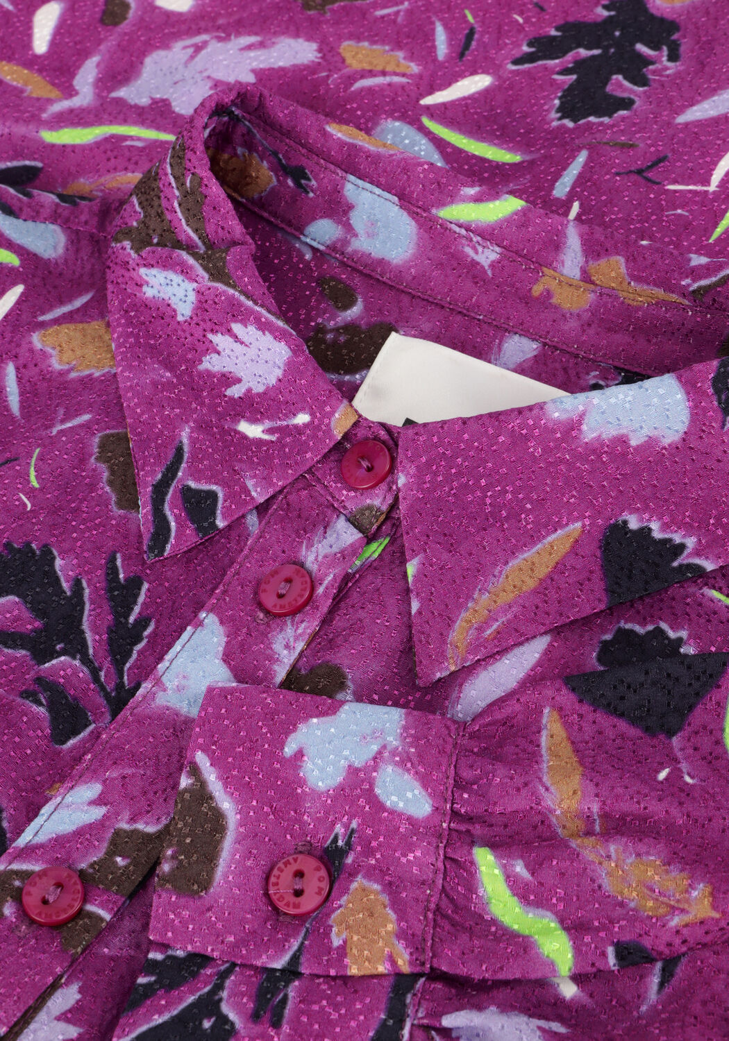 Paarse POM AMSTERDAM Blouses MILLY FEATHERFEST CACTUS PINK - large