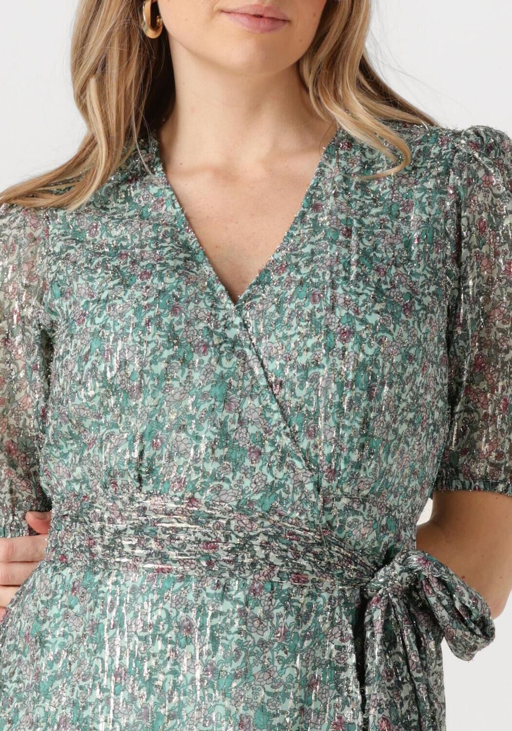 FREEBIRD Dames Jurken Blossom Ss Flower Groen