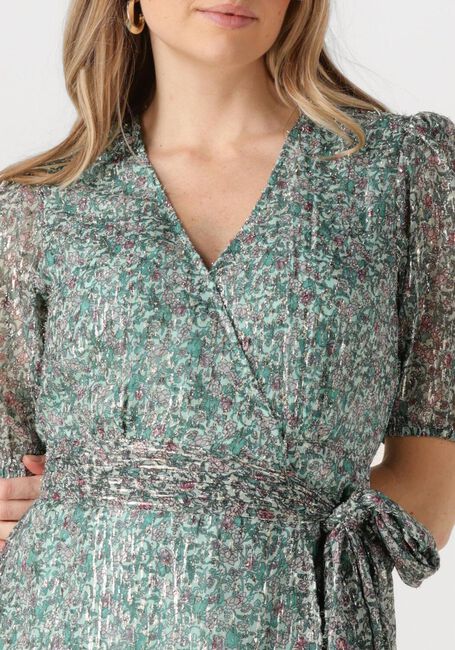 Groene FREEBIRD Midi jurk BLOSSOM SS FLOWER - large
