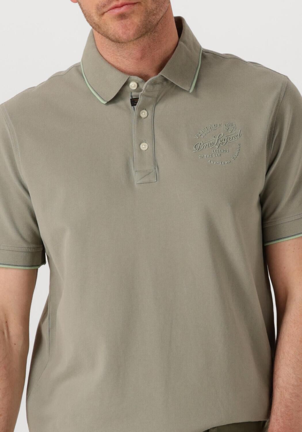 PME LEGEND Heren Polo's & T-shirts Stretch Pique Package Khaki