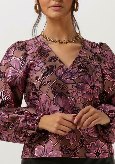 Roze SELECTED FEMME Top SLFPAULA PINK LAVENDER LS TOP - large