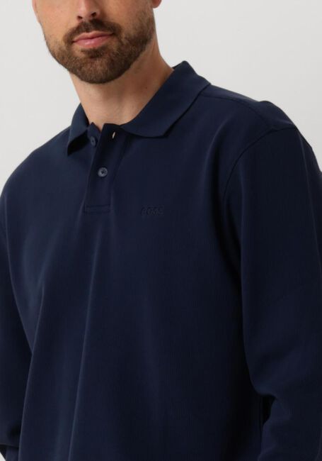Donkerblauwe BOSS ORANGE Polo PATEMPESTO LONG - large