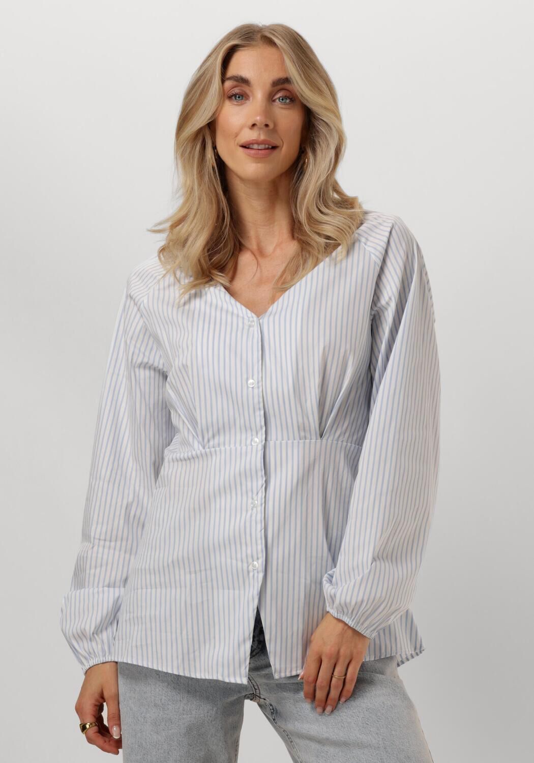 OBJECT Dames Blouses Objtutta Sculpture Fit Ls Shirt D Div Blauw