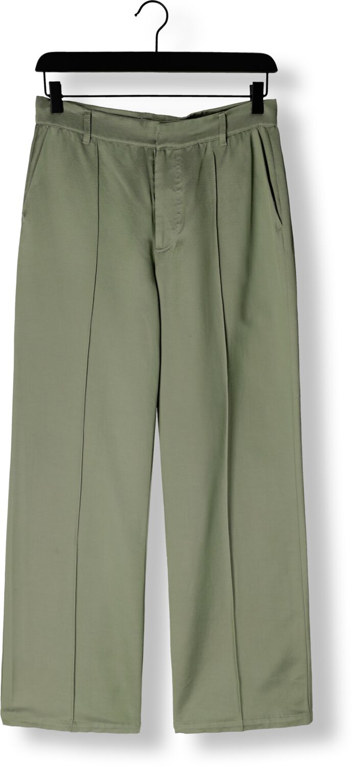 COLOURFUL REBEL Dames Broeken Wende Satin Pintuck Low Pants Groen
