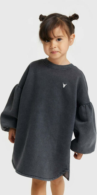 Zwarte ALIX MINI Mini jurk KNITTED OVERSIZED A SWEAT DRESS - large