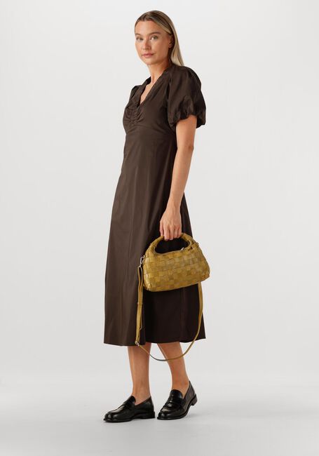 Bruine NEO NOIR Maxi jurk ILLANA POPLIN DRESS - large
