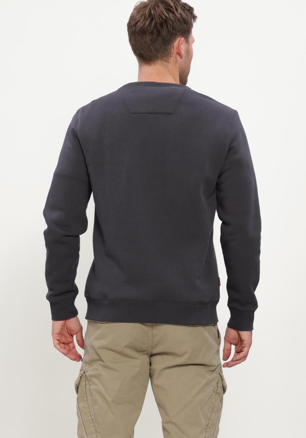 Donkergrijze PME LEGEND Trui CREWNECK SOFT FLEECE SWEAT - large
