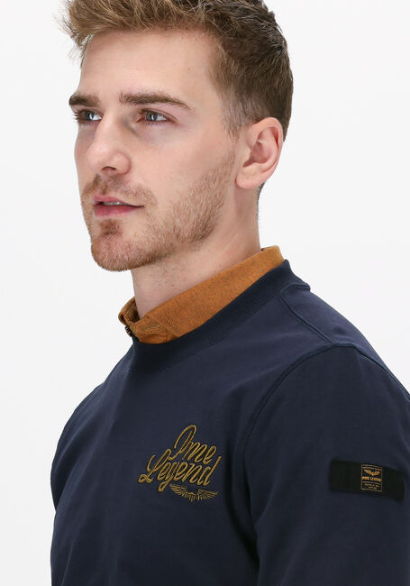 Blauwe PME LEGEND Sweater LONG SLEEVE R-NECK FINE TERRY - large