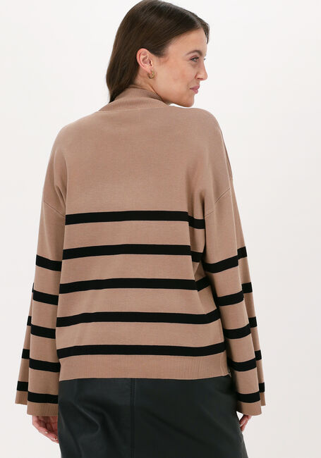 Camel NEO NOIR Trui ENA STRIPE KNIT BLOUSE - large