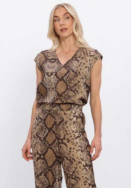 Bruine STUDIO ANNELOES Top JINDRA SNAKE TOP - large