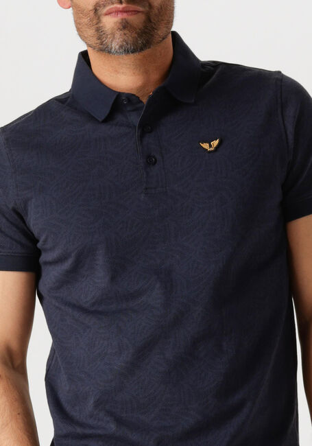Blauwe PME LEGEND Polo SHORT SLEEVE POLO JACQUARD JERSEY - large