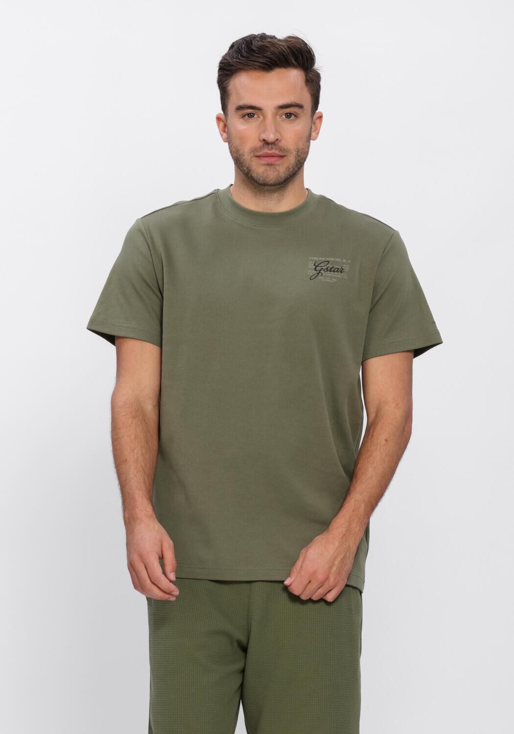 Groene G-STAR RAW T-shirt SCRIPT GR R T - large