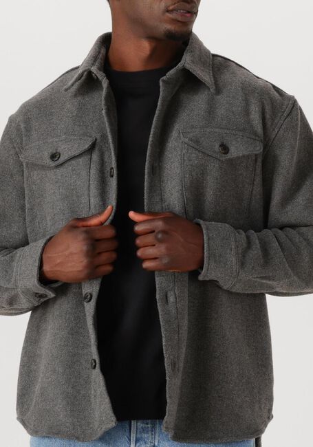 Grijze SELECTED MEN Overshirt SLHRLXPABLO WOOL BLEND OVERSHIRT - large