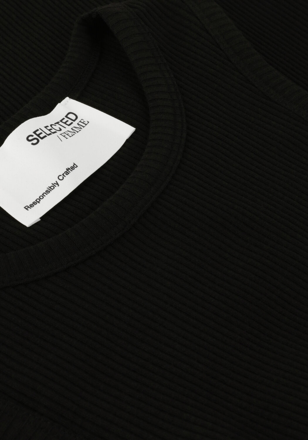 Zwarte SELECTED WOMEN Top SLFANNA O-NECK TANK TOP - large