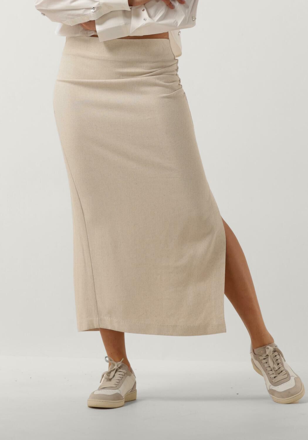 Second Female Elegante Crèmekleur Midirok Second Dames Beige Dames