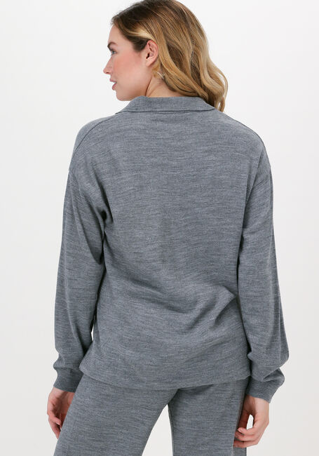 Lichtgrijze NA-KD Polo OVERSIZED POLO NECK SWEATER - large