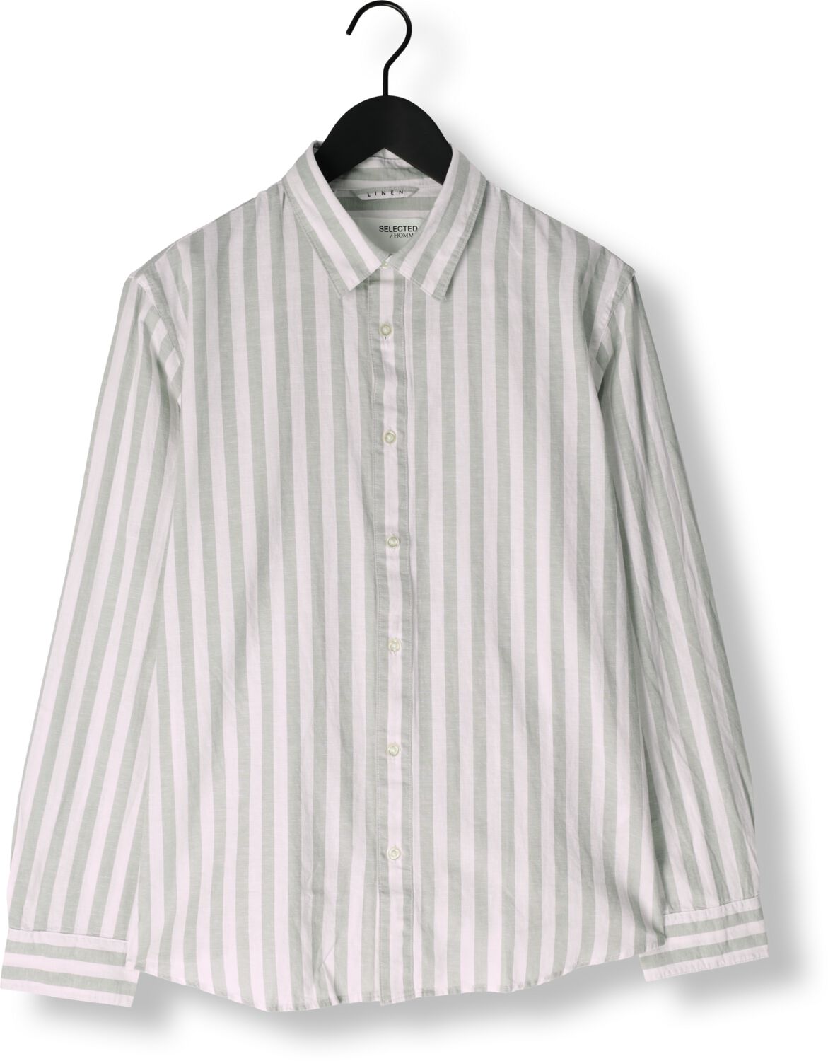 SELECTED HOMME Heren Overhemden Slhslim-sun Shirt Ls Noos Groen