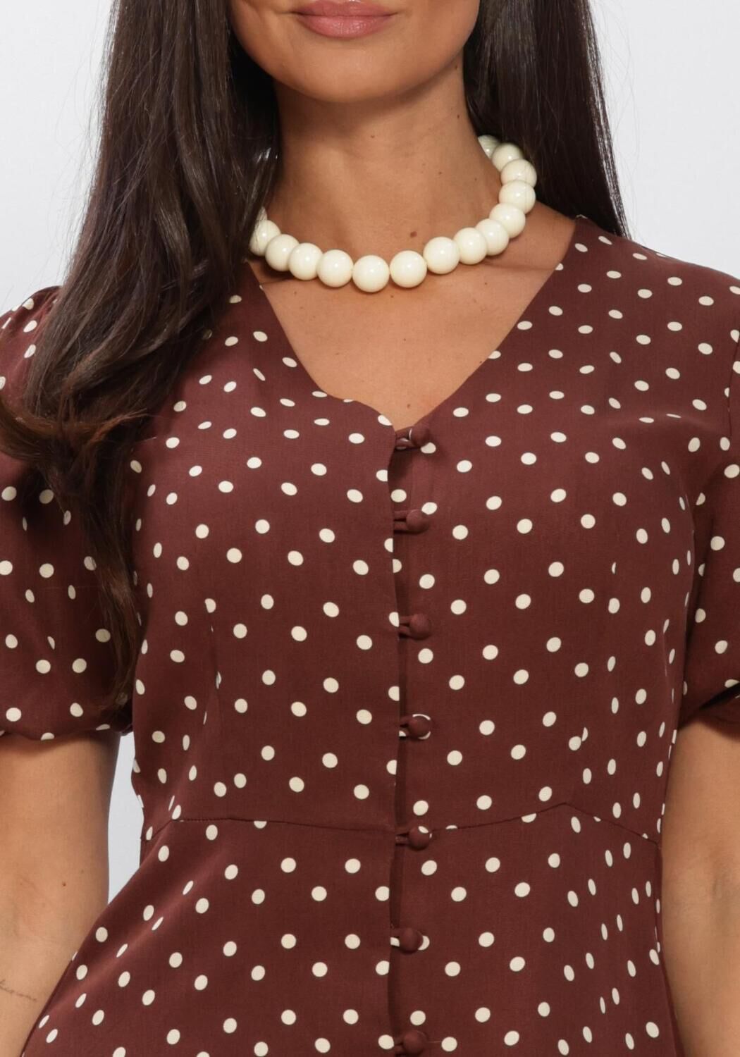 Bruine YDENCE Jurken DRESS AMAYA - large
