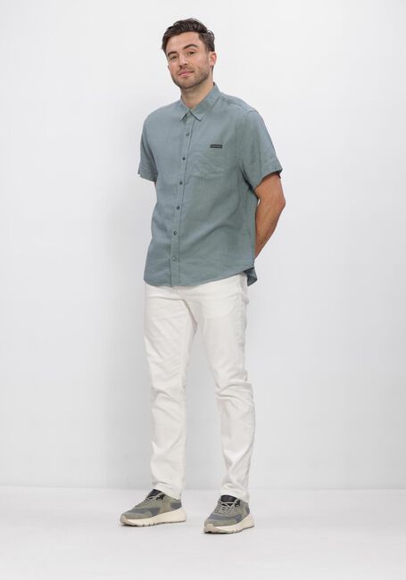 Groene CALVIN KLEIN Casual overhemd SS SOLID CASUAL LINEN CLASSIC SH - large