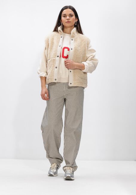 Ecru BY-BAR Broeken LEW STRIPE PANTS - large