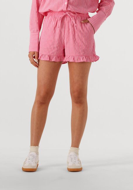 Beige COLOURFUL REBEL Wijde broek SENSA STRIPED RUFFLE SHORT - large