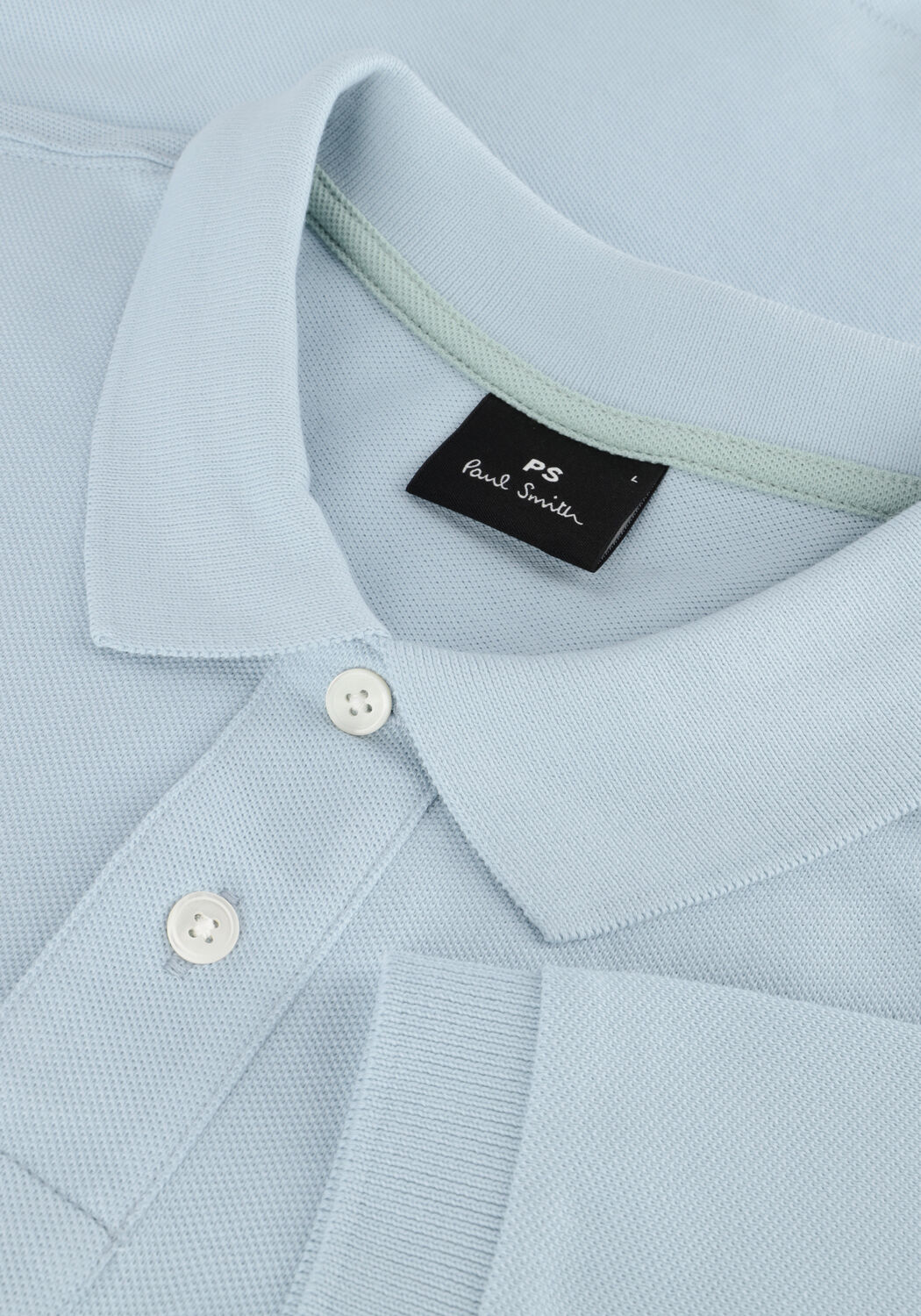 Lichtblauwe PS PAUL SMITH Polo MENS SLIM FIT SS POLO SHIRT ZEBRA - large