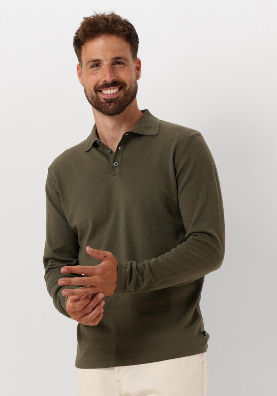 The GoodPeople Kai Donkergroene Polo Shirt Green Heren