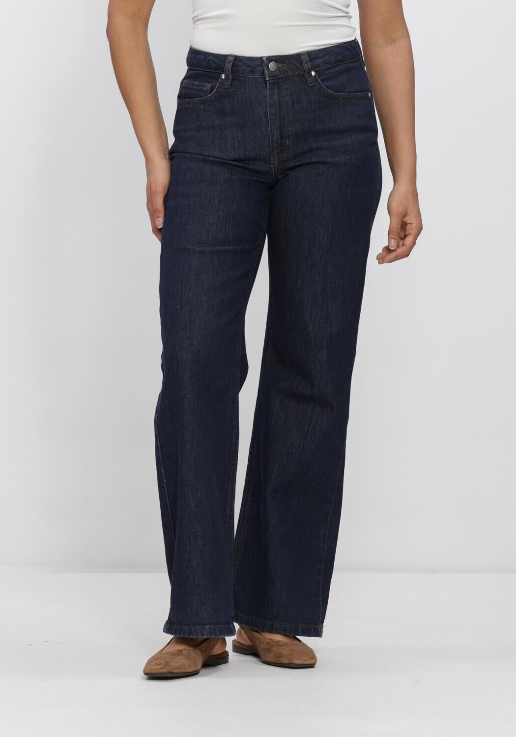 Donkerblauwe MY ESSENTIAL WARDROBE Wide jeans 35 THE LOUIS 139 HIGH WIDE Y - large