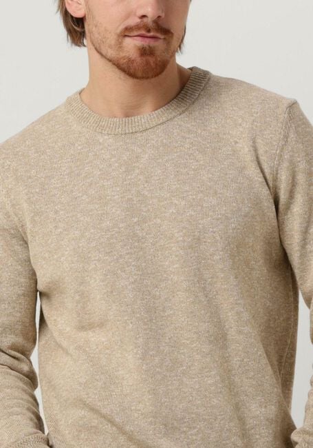 Beige SCOTCH & SODA Trui MELANGE CREWNECK PULLOVER - large