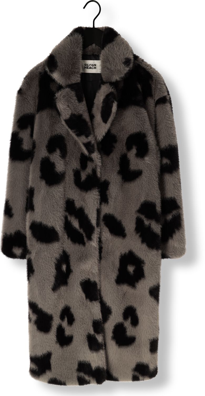 SILVIAN HEACH Dames Jassen Long Furr Coat Lemos Grijs