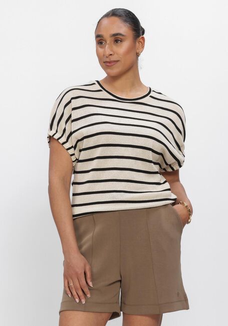 Khaki SUMMUM Tops & T-shirts TOP STRIPED GAUZE - large