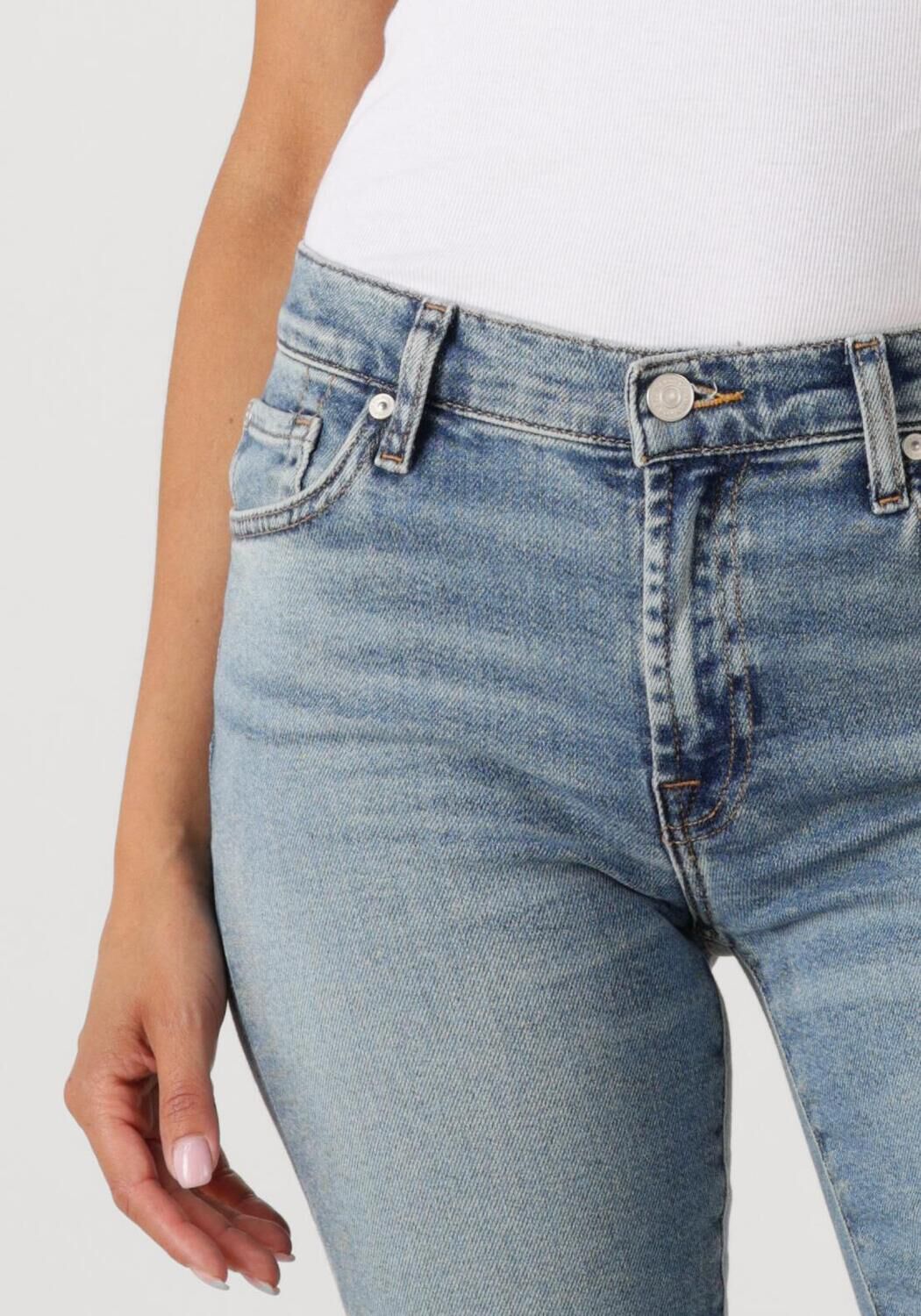 7 FOR ALL MANKIND Dames Jeans Bootcut Tailorless Fancy With Raw Cut Blauw