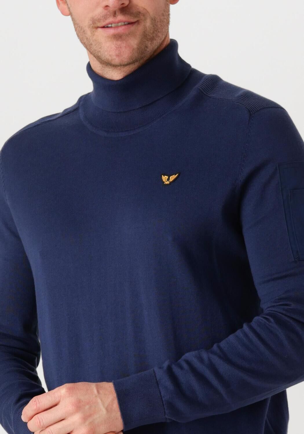 PME LEGEND Heren Truien & Vesten Turtleneck Cotton Knit Donkerblauw