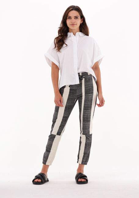 Ecru 10DAYS Joggingbroek CROPPED JOGGER BLOCK STRIPE - large