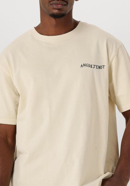 Ecru ANERKJENDT T-shirt AKVILLADS BOWLING PRINT S/S TEE - large