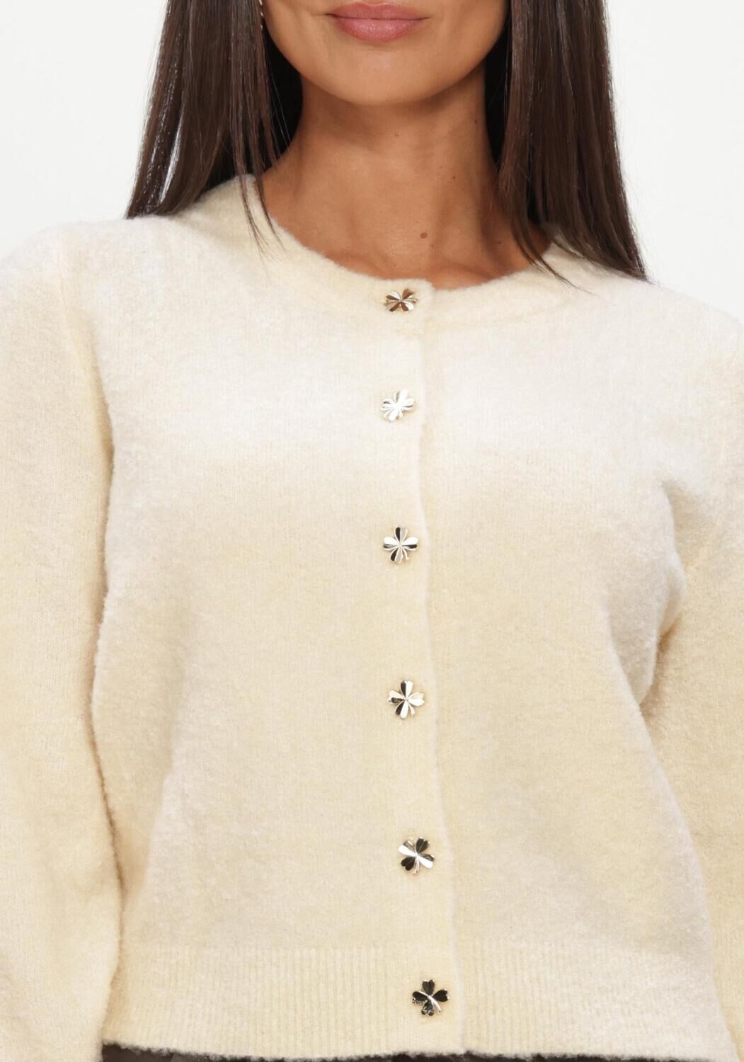 YDENCE Dames Truien & Vesten Cardigan Eden Creme
