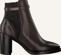 Bruine TOMMY HILFIGER Enkellaarsjes BLOCK BRANDING HIGH HEEL - medium