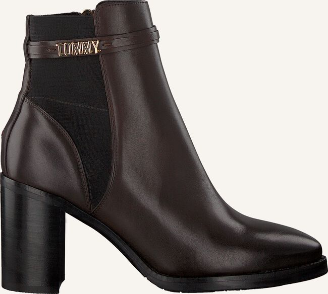 Bruine TOMMY HILFIGER Enkellaarsjes BLOCK BRANDING HIGH HEEL Bruine TOMMY HILFIGER Enkellaarsjes BLOCK BRANDING HIGH HEEL - large