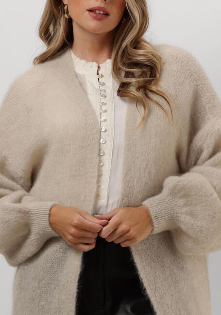 Beige AMERICAN DREAMS Vest LEE MIDI CARDIGAN - large