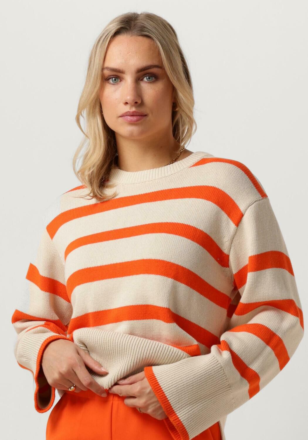 MODSTRÖM Modström Dames Truien & Vesten Corbinmd Stripe O-neck Zand