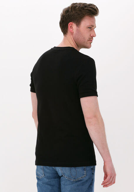 Zwarte CALVIN KLEIN T-shirt MONOGRAM BADGE WAFFLE SS TEE - large