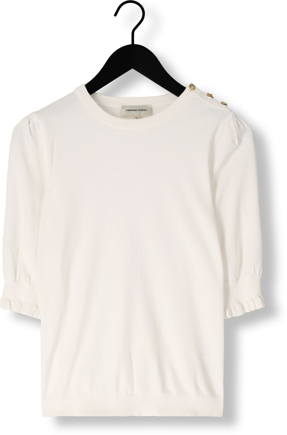 FABIENNE CHAPOT Dames Truien & Vesten Molly Short Sleeve Pullover Wit