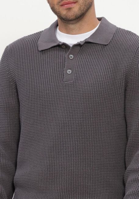 Donkergrijze JC RAGS Trui POLO LONG SLEEVE EFE - large